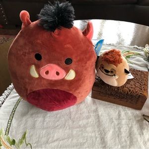 Disney Squishmallow Pumbaa & Timon.  NWT. 10" x 12"